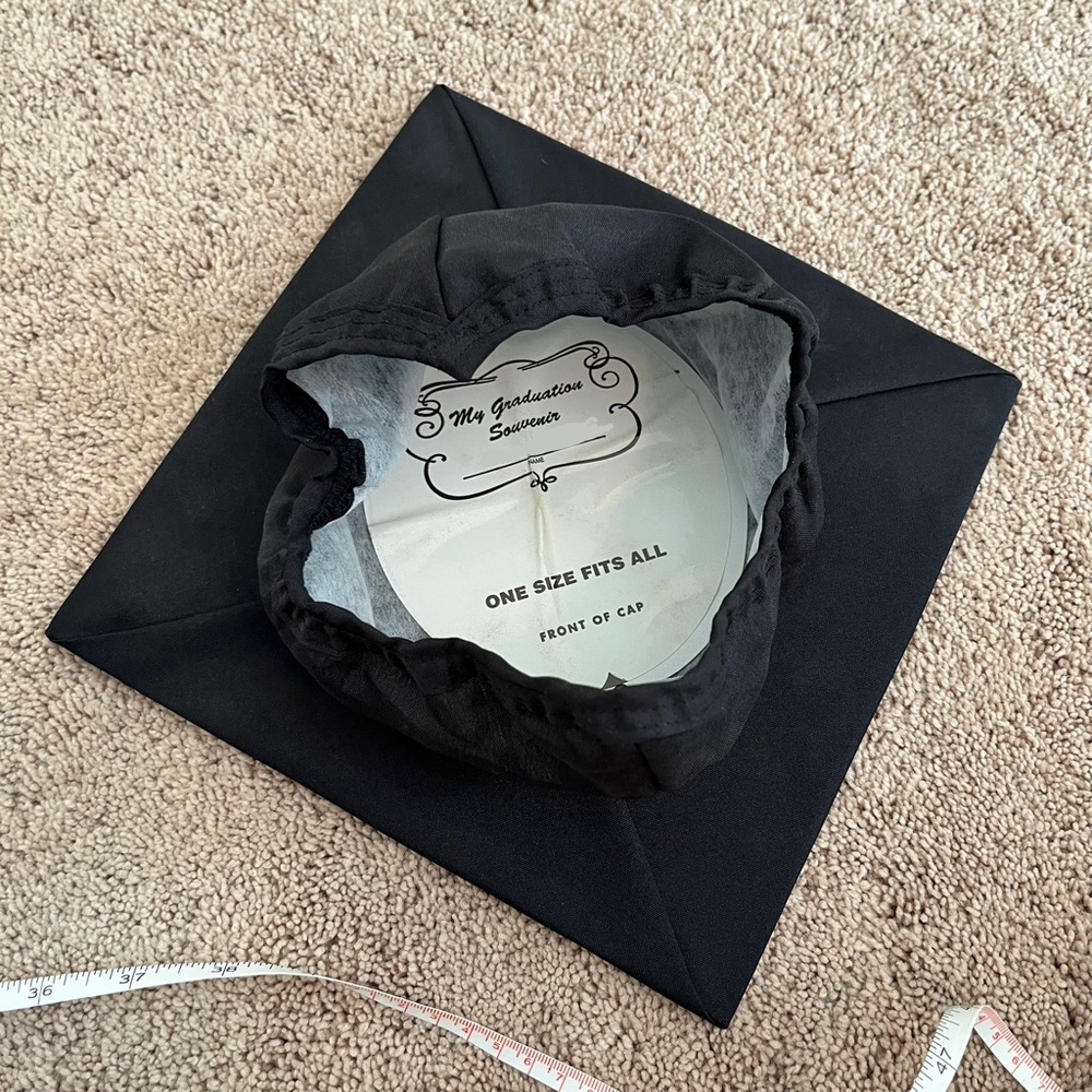 Black Graduation Cap - Picture 2 of 3